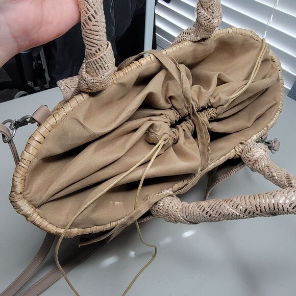 Le Voyage en Panier Felington Camel Print Scarf Handle Tote Crossbody Strap - Picture 15 of 16